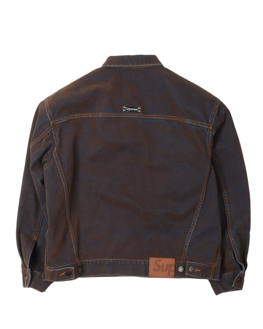 Flocked Denim Trucker Jacket