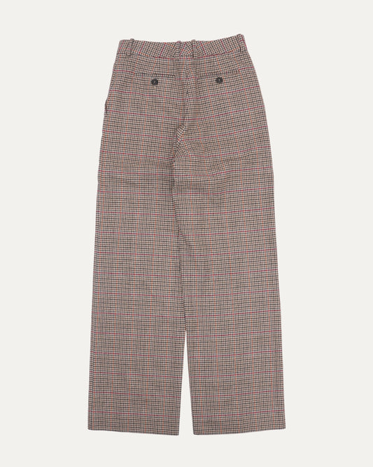 Wool Plaid Trousers
