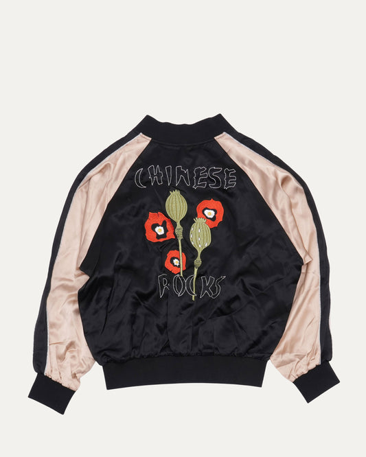 Chinese Rocks Embroidered Silk Souvenir Jacket