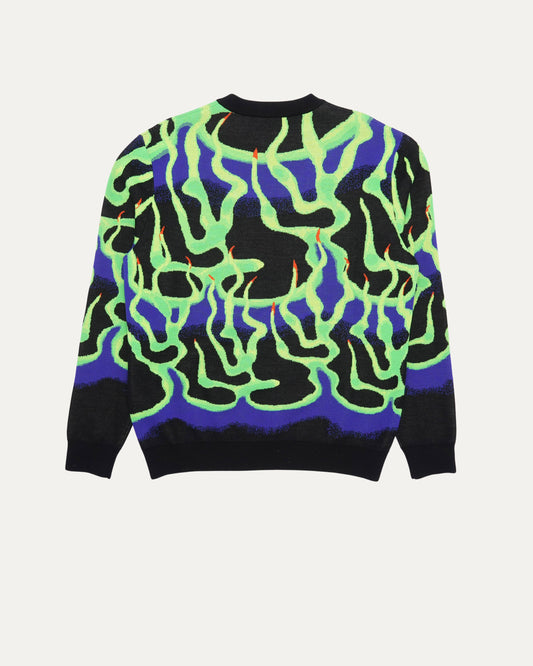 Flame Jacquard Knit Sweater