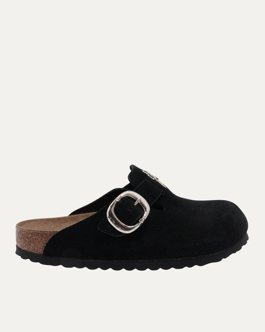 Dagger Embellished Birkenstock Boston Suede Mule