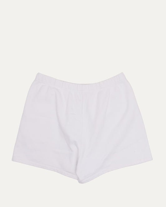 White Paper Jam Cross Patch Sweat Shorts