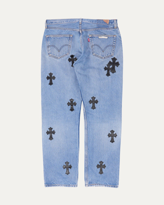 Levi's Alligator Leather Cross Patch Jeans