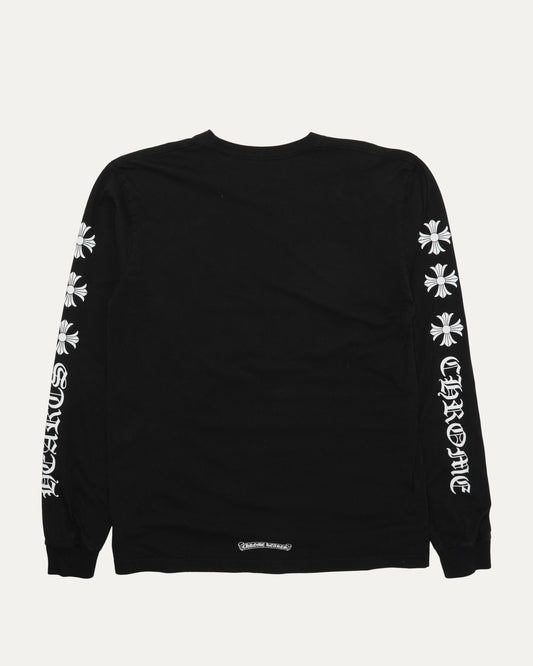 Plus Cross Long Sleeve Pocket T-Shirt