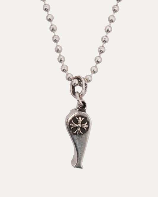 Plus Cross Whistle Pendant w/ Ball Chain Necklace