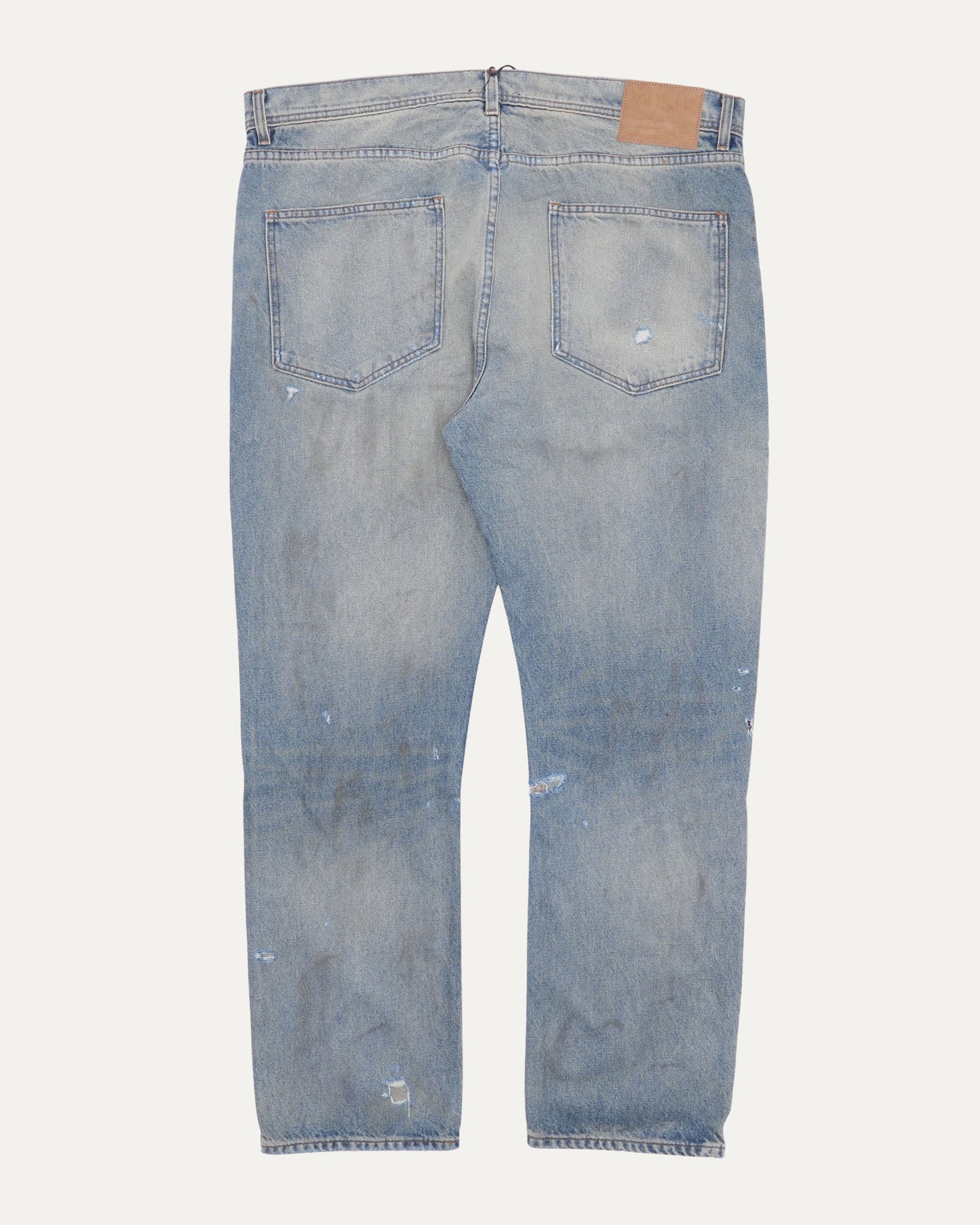 Straight-Leg Distressed Jeans