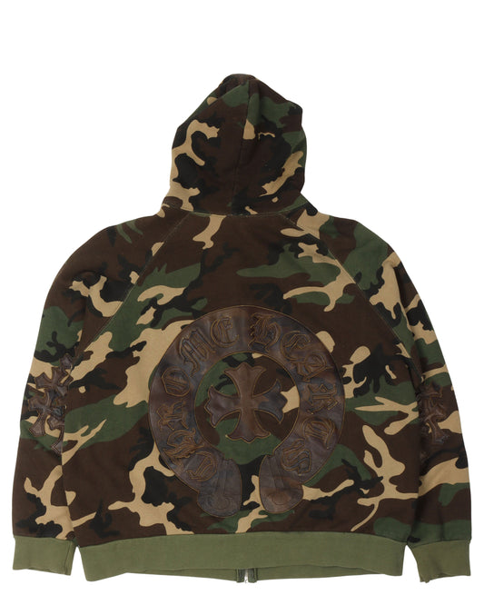 Camouflage Cross Patch Thermal Hoodie