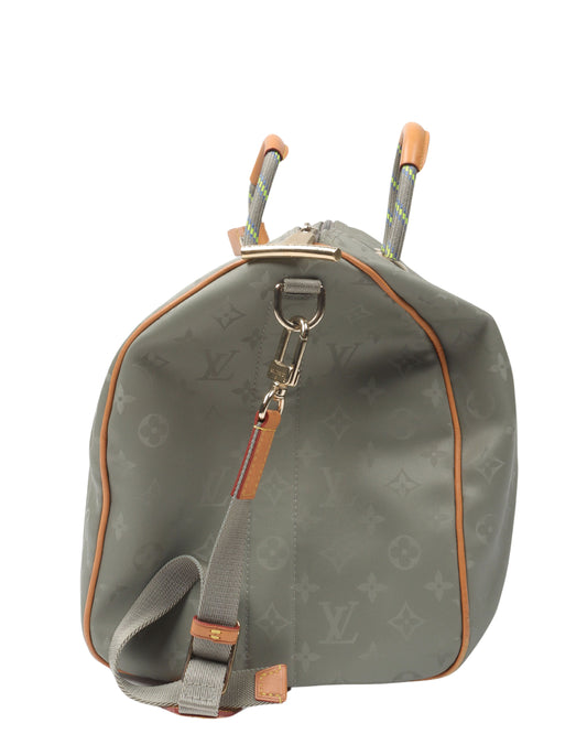 Keepall Bandouliere Monogram Titanium 50 Grey