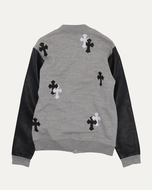 Leather Detail Varsity Jacket