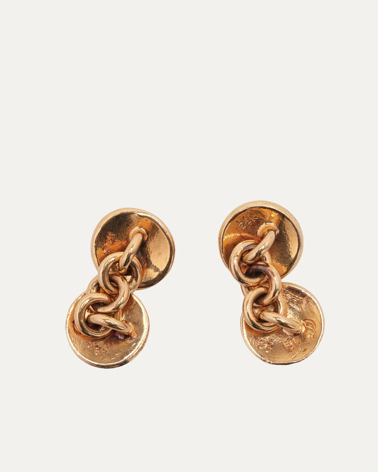 Gold Fleur and Horseshoe Cufflinks