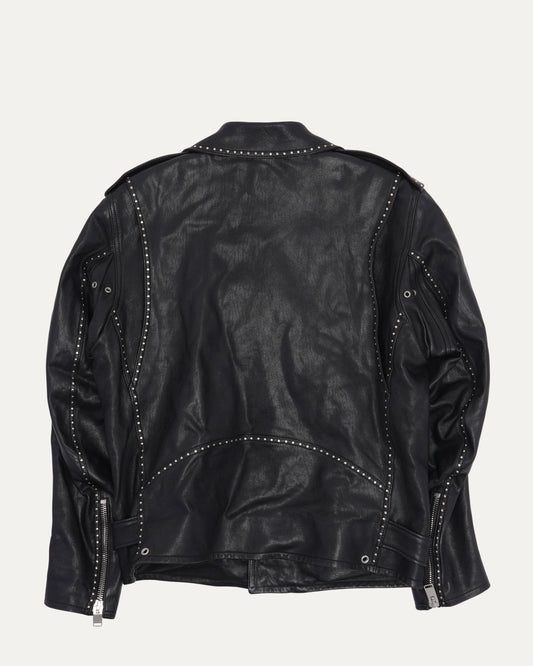 SS14 Studded L17 Leather Double Rider Jacket