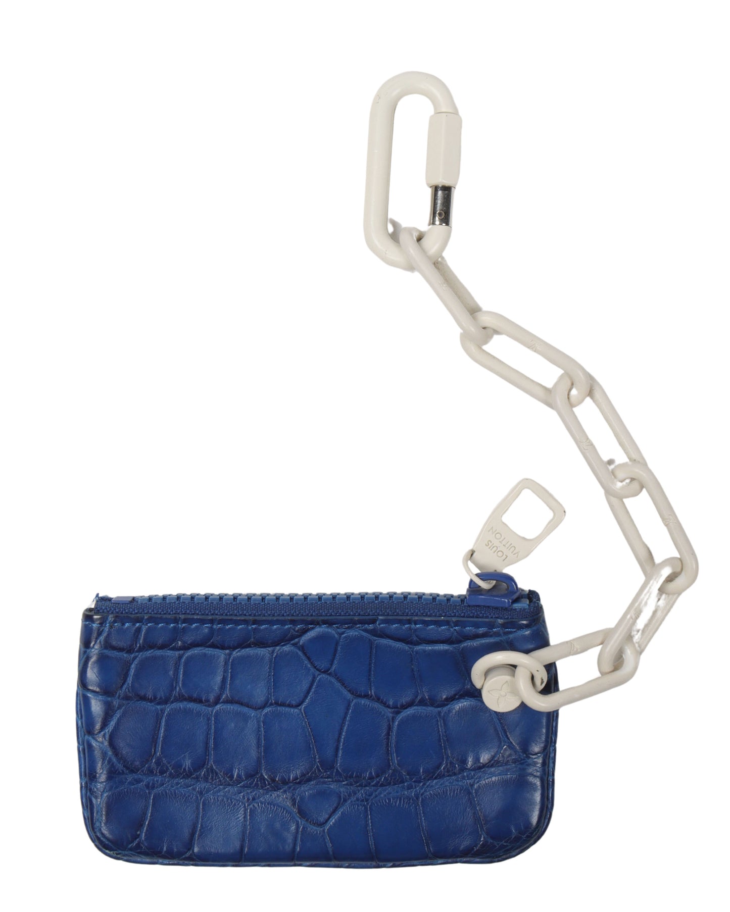 Crocodile Leather Coin Pouch w/ Chain