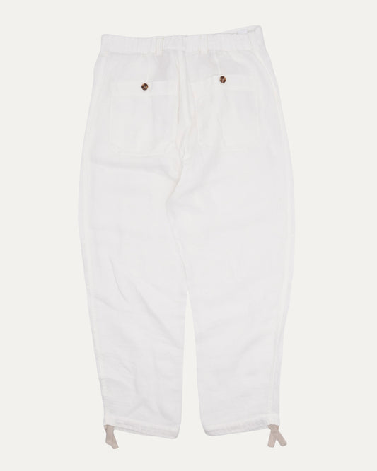 Linen Fatigue Pocket Drawstring Pants
