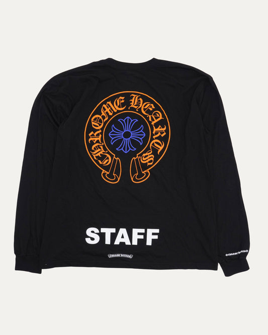 Staff Horseshoe Logo Long Sleeve Pocket T-Shirt