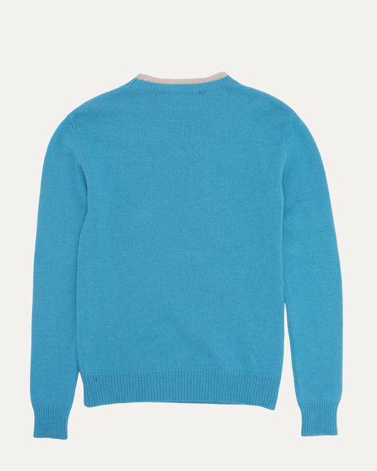 Cashmere-Wool Blend Flower Sweater
