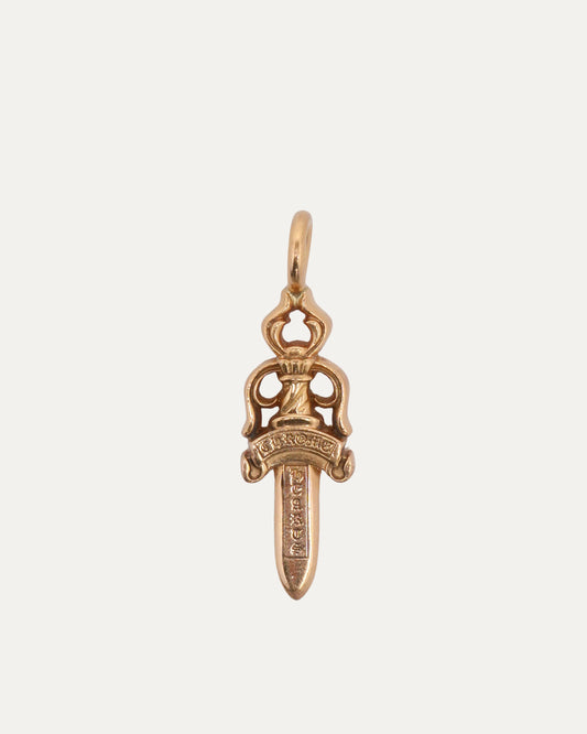 Gold Diamond Dagger Pendant