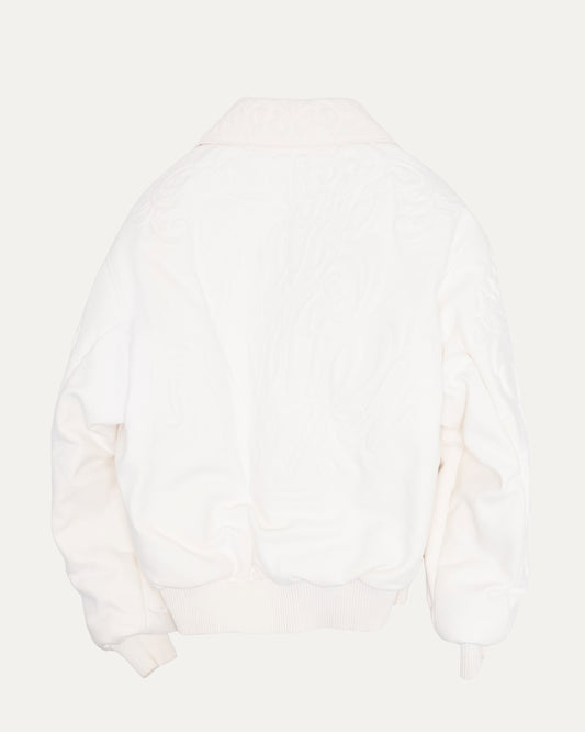 LV Ornaments Leather Blouson Jacket
