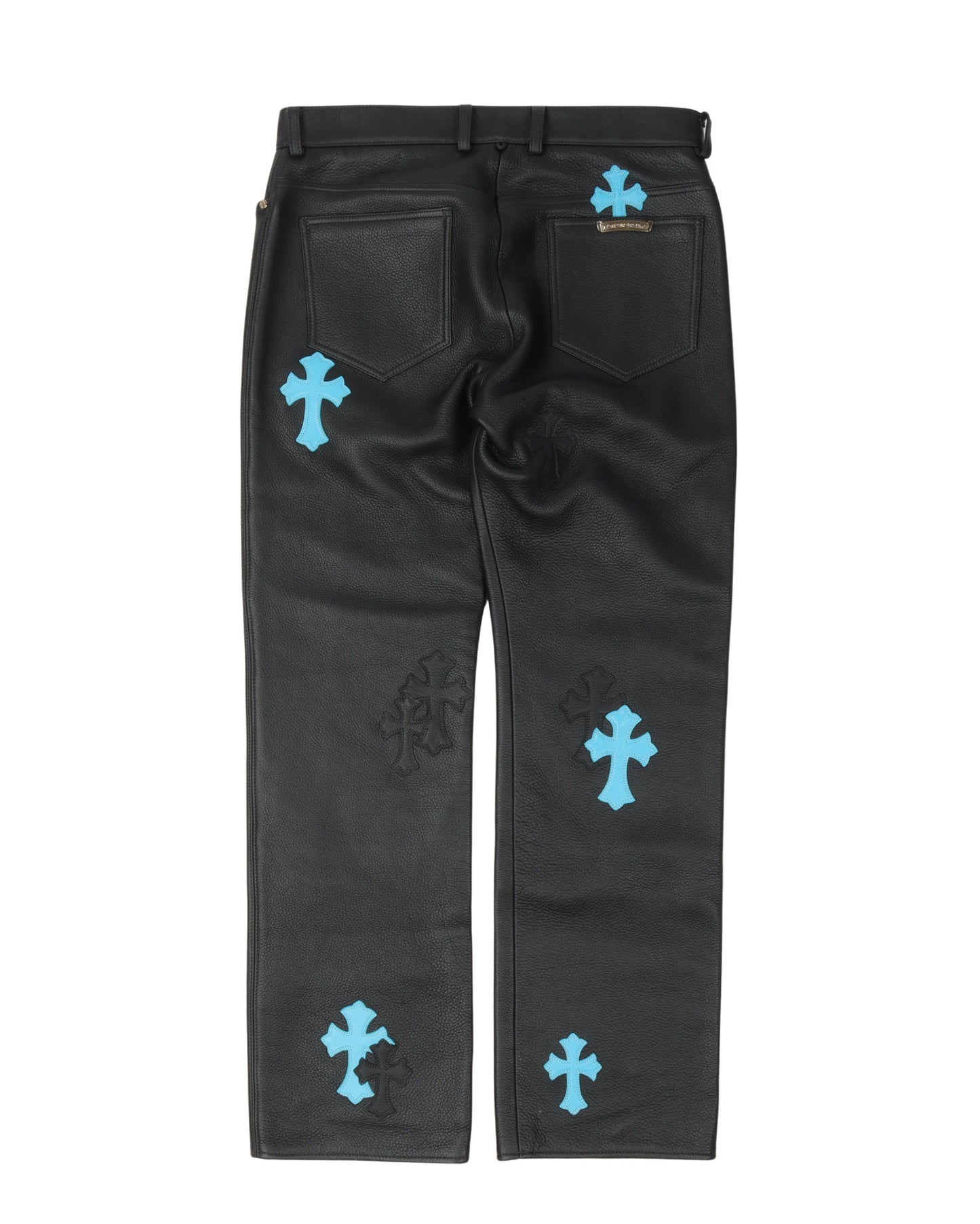 Cross Patch Leather Pants