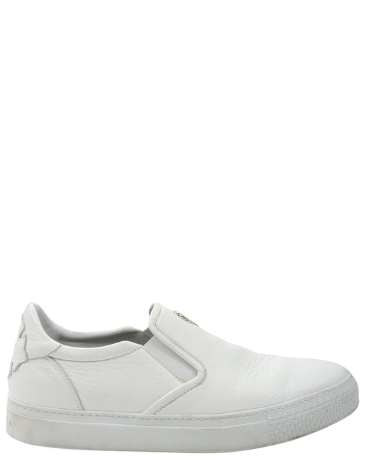 Dagger Embellished Slip-On Leather Sneaker
