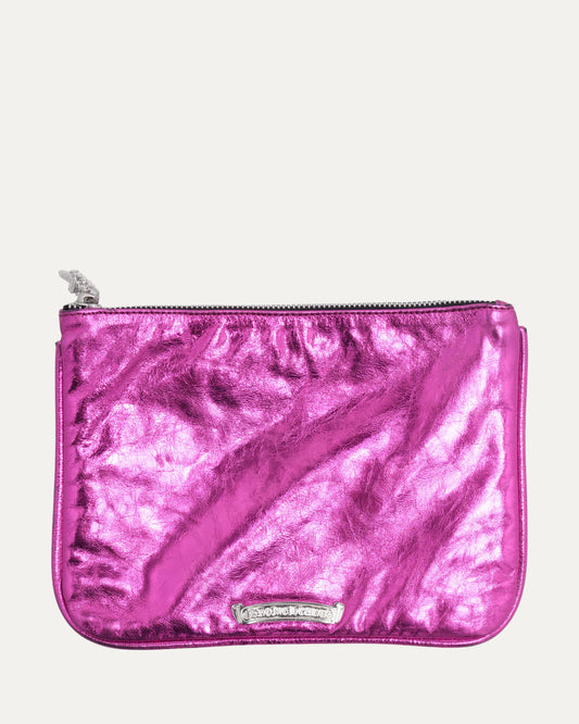 Metallic Cross Patch Pouch