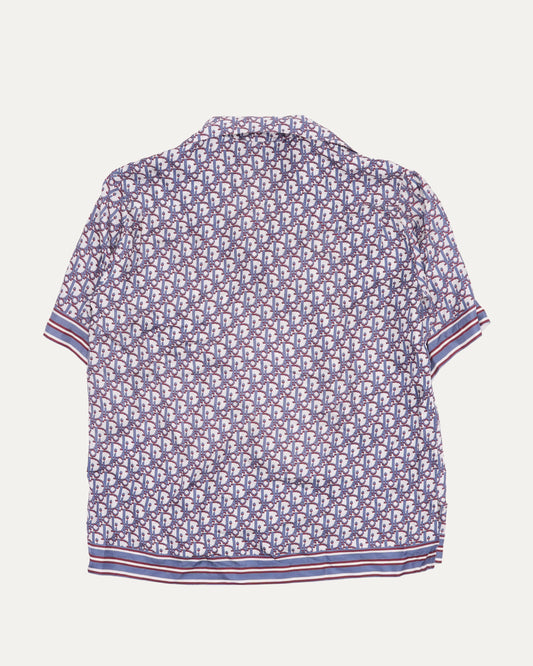 Silk Oblique Monogram Short Sleeved Shirt