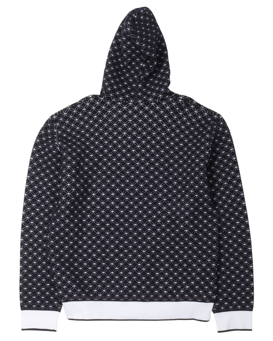 Patterned Knit Hoodie