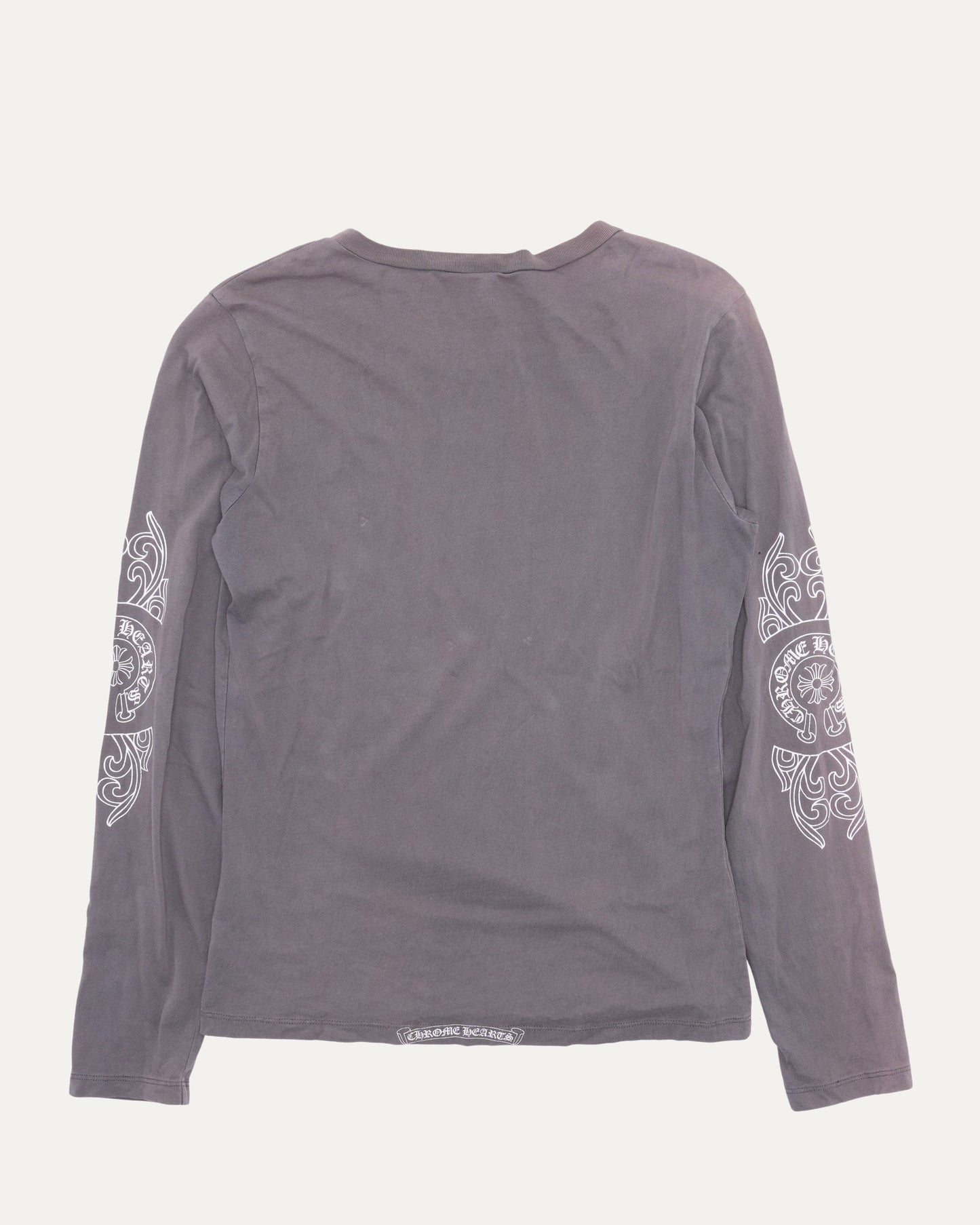 Vintage Floral Cross Long Sleeve T-Shirt