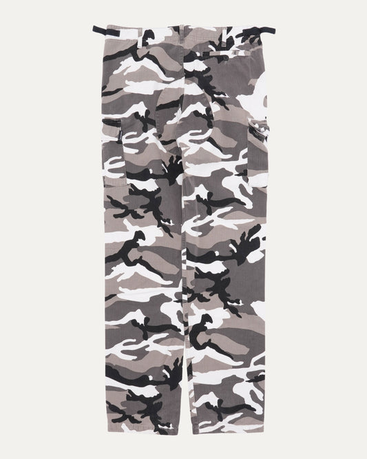 Camouflage Print Straight Leg Cargo Ski Pants