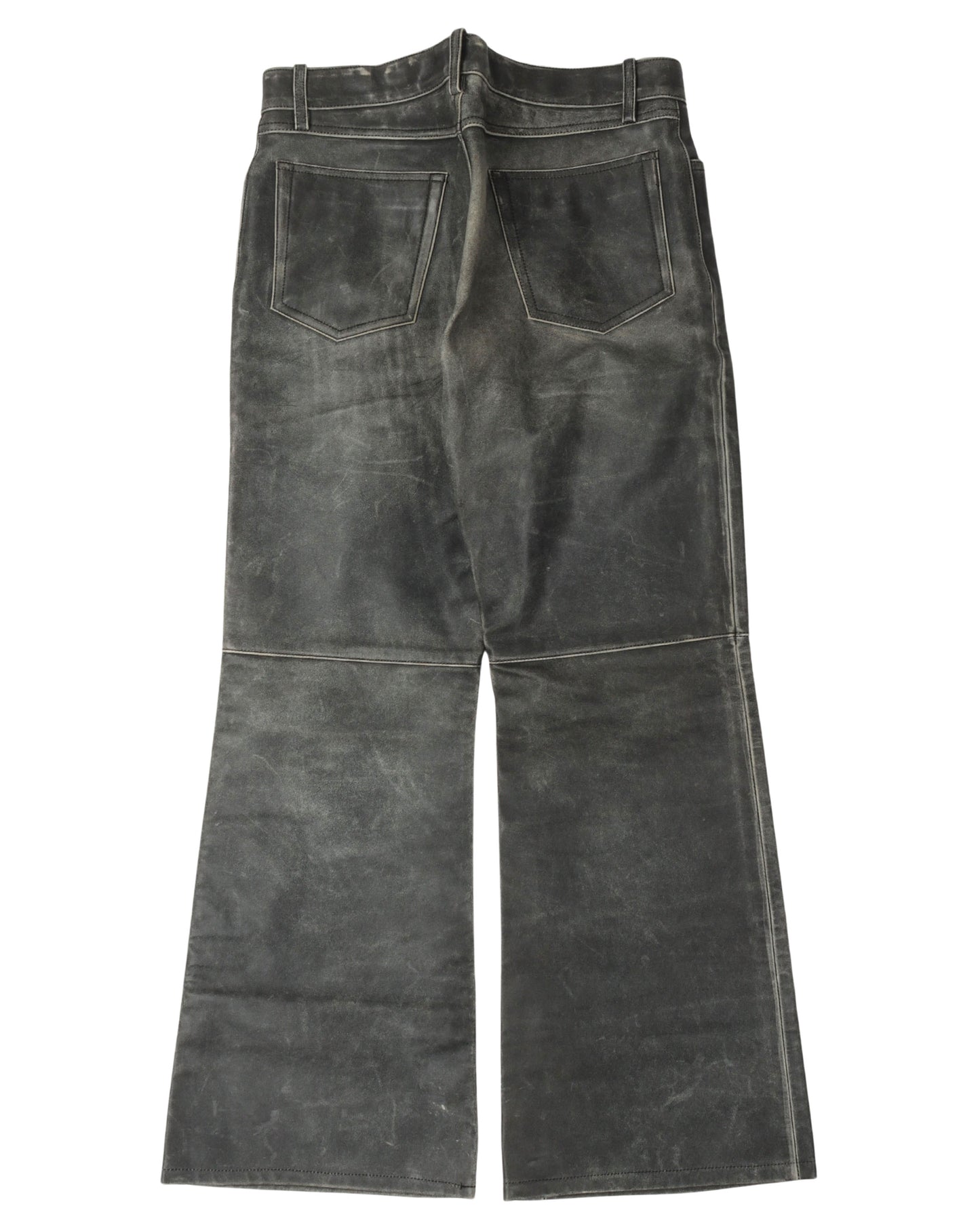Flared Leather Pants