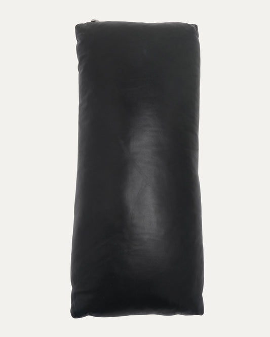 Cross Patch Leather Pillow