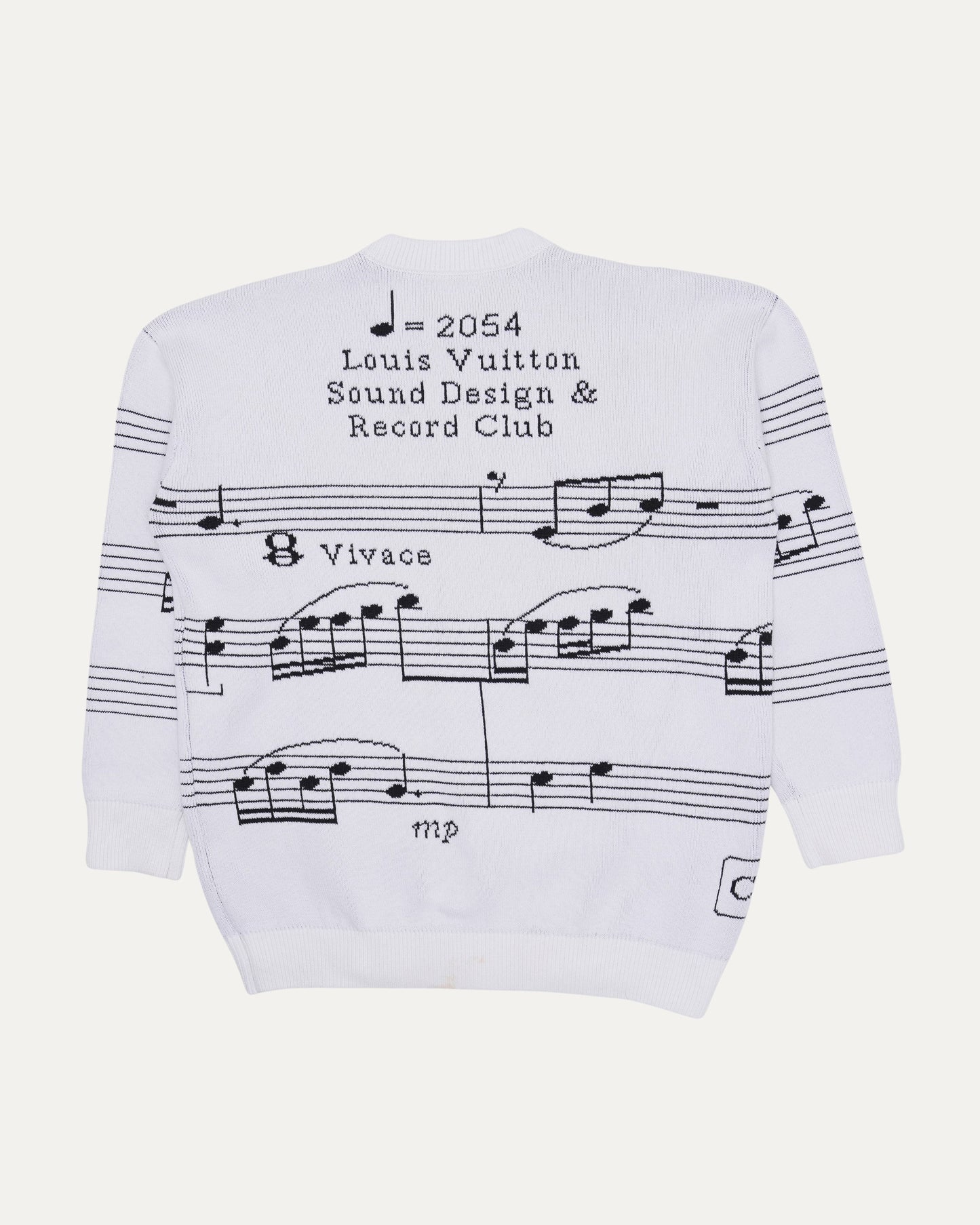 Japan Exclusive Music Note Intarsia Knit Sweater