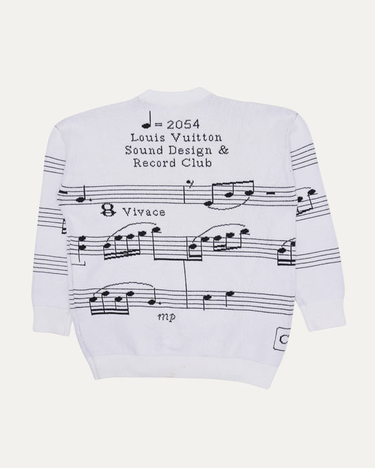 Japan Exclusive Music Note Intarsia Knit Sweater