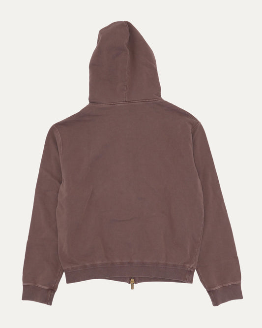Garment Dyed Zip Up Hoodie