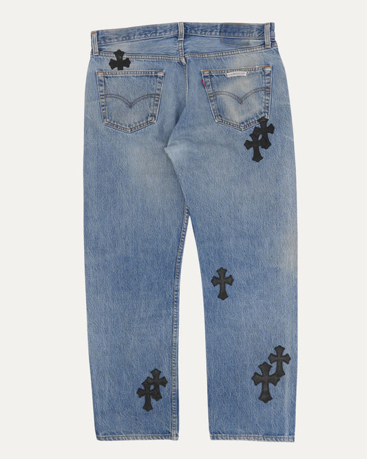 Levis 501 Cross Patch Jeans