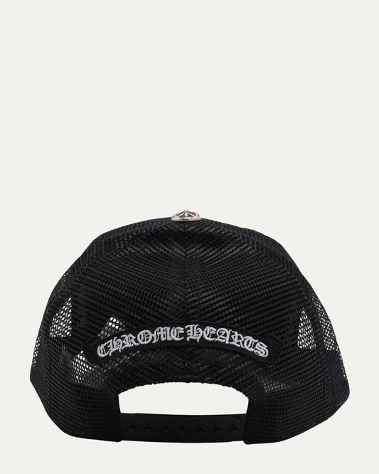 Pony Hair Cemetery Cross Patch Trucker Hat