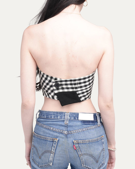 SS 2000 Runway Gingham Bustier