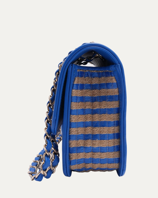 Raffia Jute Striped Small Urban Jungle Single Flap Bag