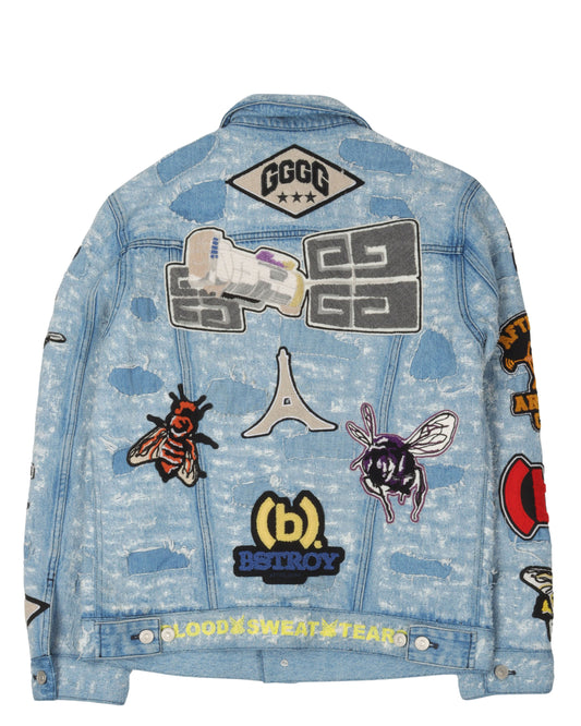 Bstroy Destroyed Patch Denim Jacket