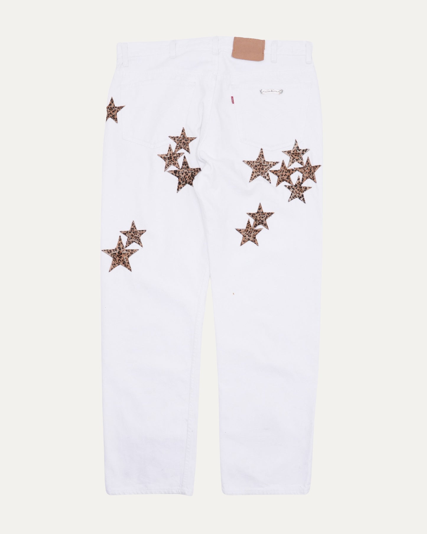 Silver Embellished Levi's Star Patch Jeans