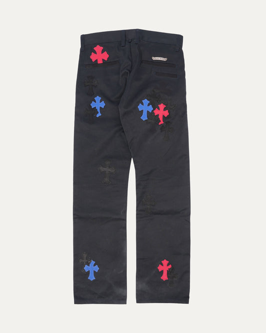 Multicolor Cross Patch Chino Pants