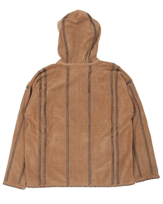 Leather Hooded Jacket