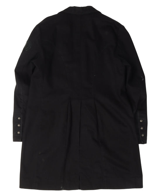 Hermes Silk Lined Duster Jacket w/ Patches