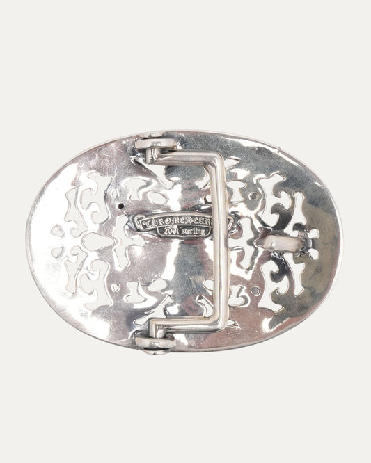 Diamond and Ruby Oval Star Belt Buckle