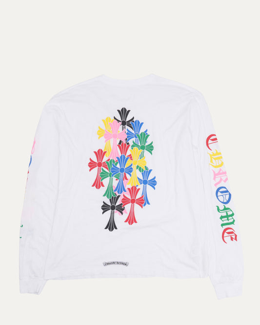 Multicolor Cross Long Sleeve Pocket T-Shirt