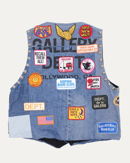 Studded Patchwork Vest