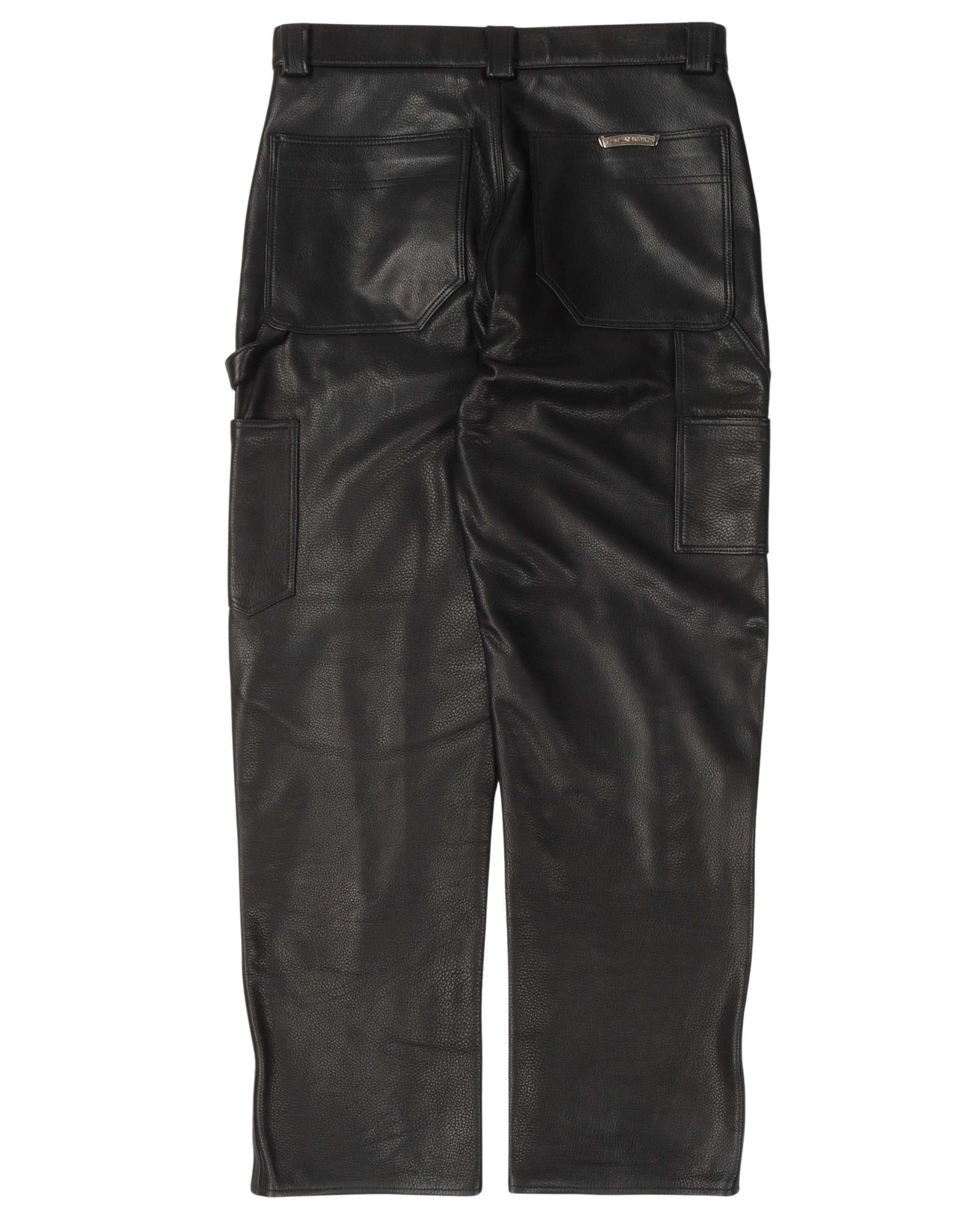 Leather Fleur Knee Carpenter Pants