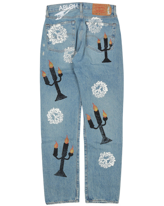 Virgil Abloh Cotton Wreath Jeans