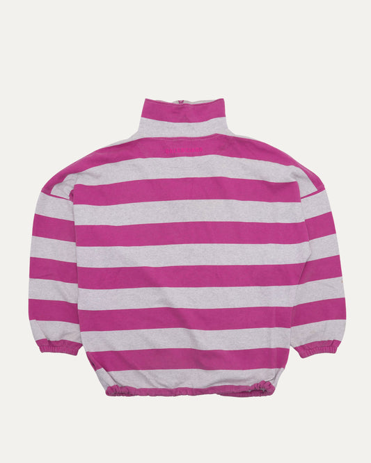 Striped Quarter Zip Sweatshirt