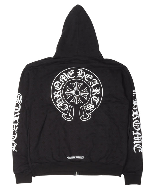 Monogram Horseshoe Logo Zip Up Hoodie