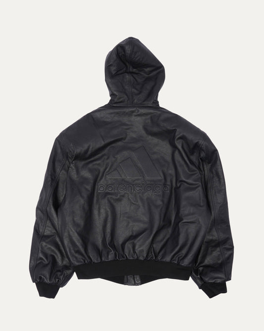 Adidas Leather Hooded Jacket